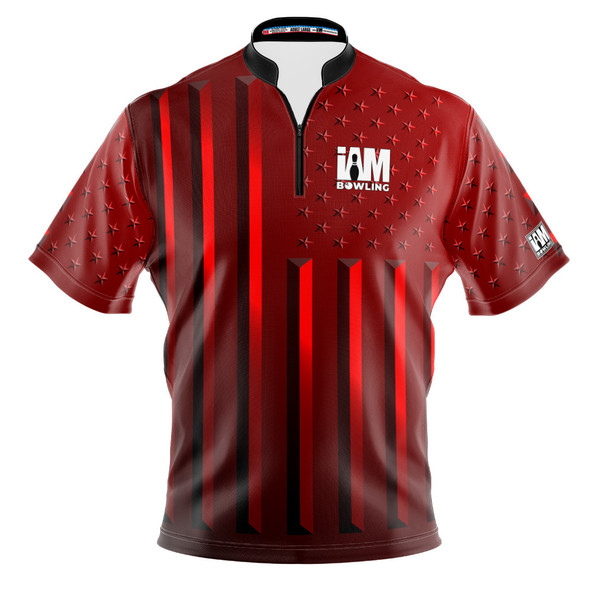 Express Red American Flag Bowling Jersey