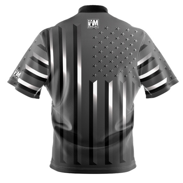 Express Silver American Flag Bowling Jersey