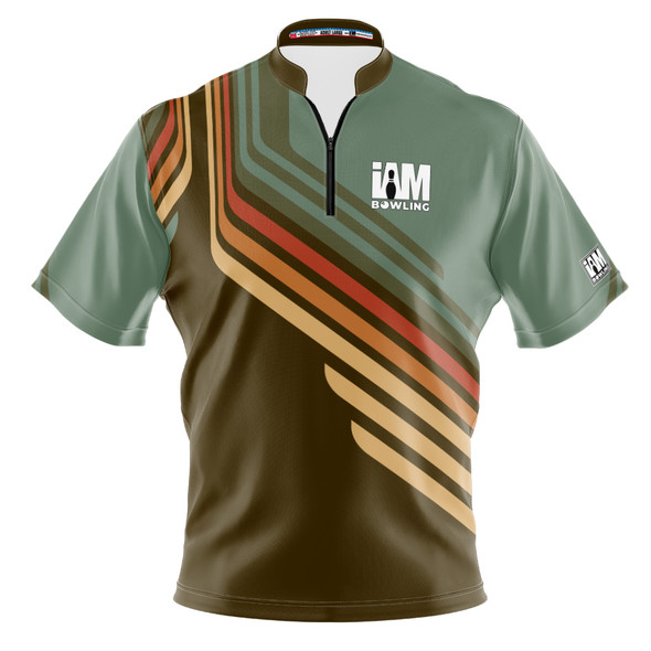 Signature Green Striped Mosaic Bowling Jersey