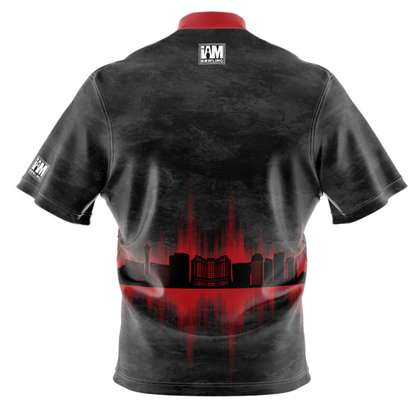 Express Red Las Vegas Skyline Bowling Jersey