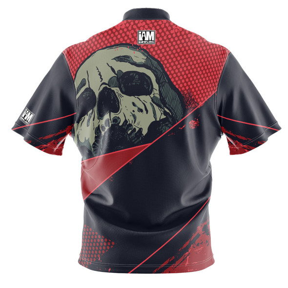 Express Black Skull Slash Bowling Jersey