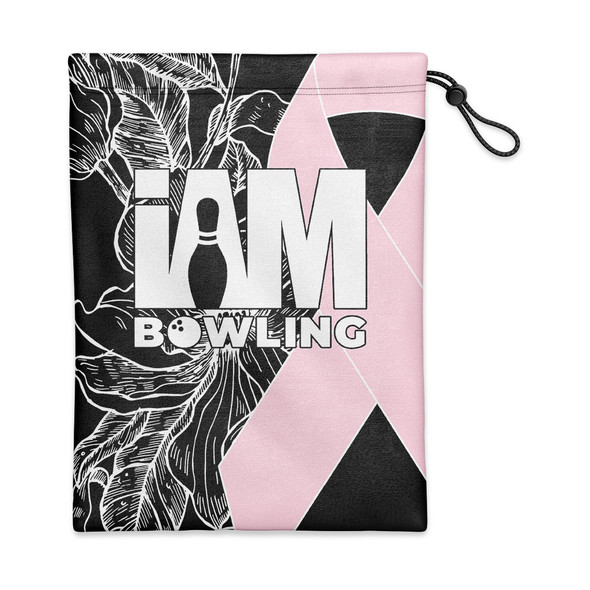 Black Floral Ribbon Shoe Bag