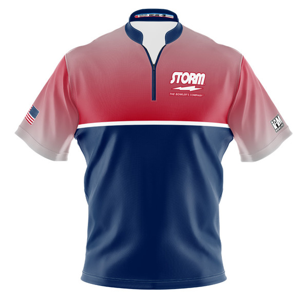 Signature Storm USA Blue with Red Fade Bowling Jersey
