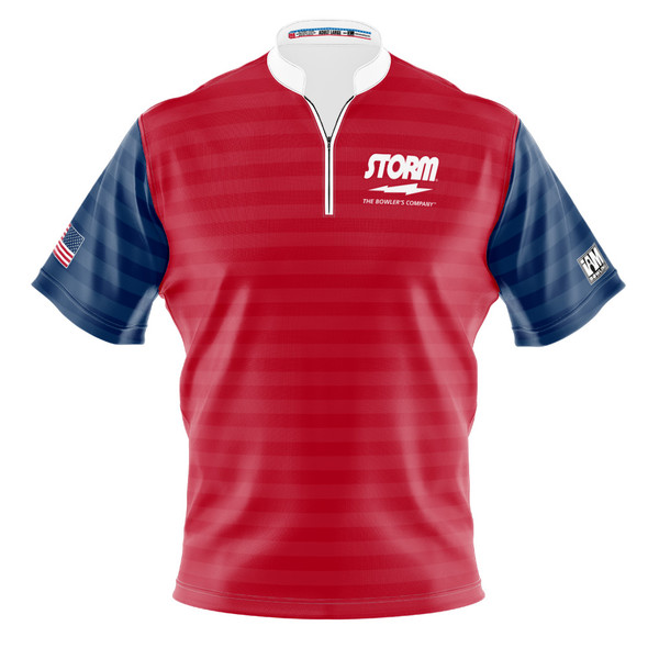 Express Storm USA Red with Light Lines Bowling Jersey