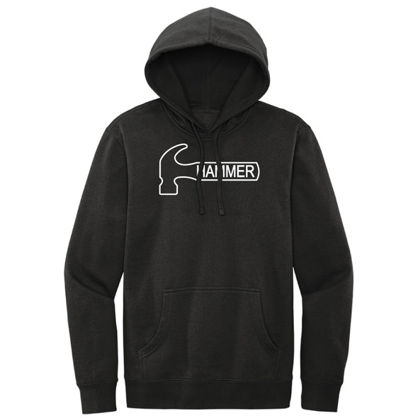 Hammer - White Logo Outline - Hoodies