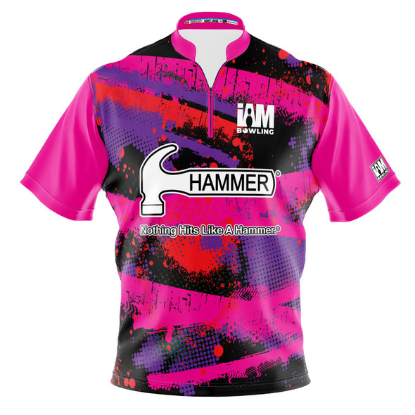 READY-2-SHIP Hammer Neon Paint Splatter Bowling Jersey