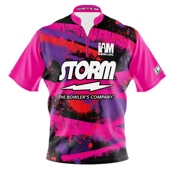 READY-2-SHIP Storm Neon Paint Splatter Bowling Jersey