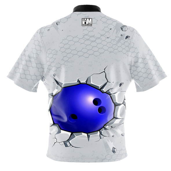 Build Your Own Strike Through Gray Bowling Jersey