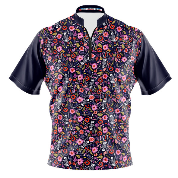 Build Your Own Floral Dia De Los Muertos Bowling Jersey