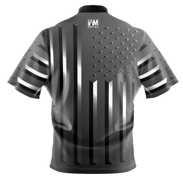 Build Your Own Silver American Flag Bowling Jersey