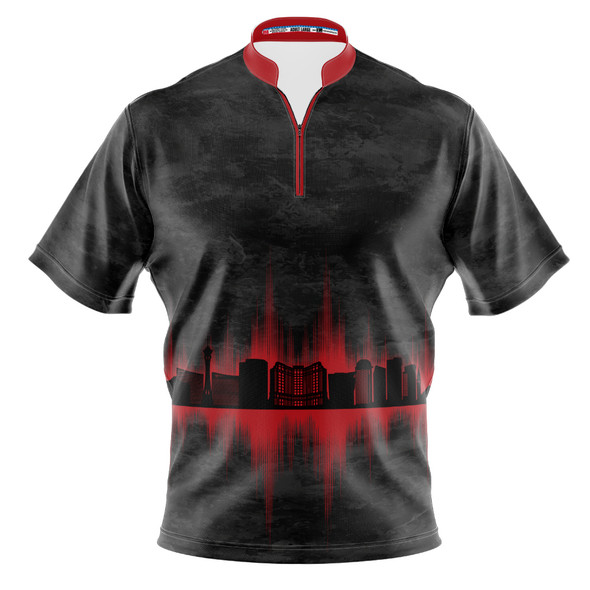 Build Your Own Red Las Vegas Skyline Bowling Jersey