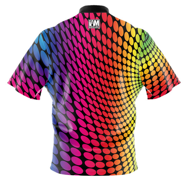 Build Your Own Rainbow Wavy Dotscape Bowling Jersey