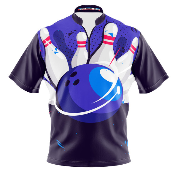Build Your Own Blue Strike Zone Bowling Jersey