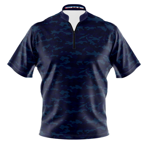 Build Your Own Dark Blue Camo Bowling Jersey