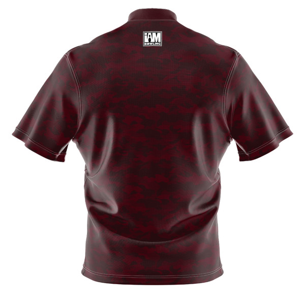 Build Your Own Burgundy Camo Bowling Jersey