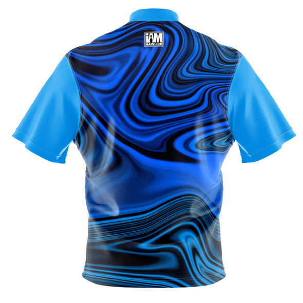 Build Your Own Azure Swirl Bowling Jersey