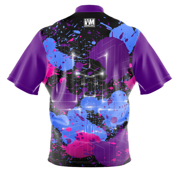 Build Your Own Purple Energy Splatter Bowling Jersey