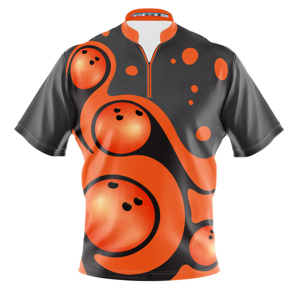 Build Your Own Orange Retro Bowling Balls Bowling Jersey
