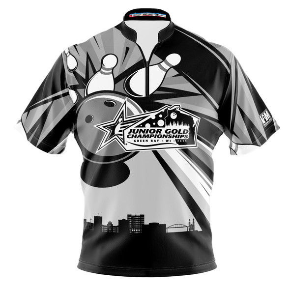 Official Junior Gold 2025 Gray Strike Over the Bay Bowling Jersey