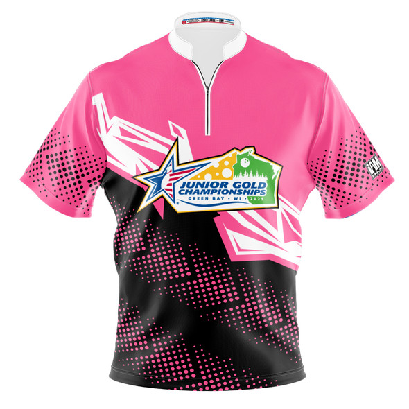 Official Junior Gold 2025 Pink Junior Bolt Bowling Jersey