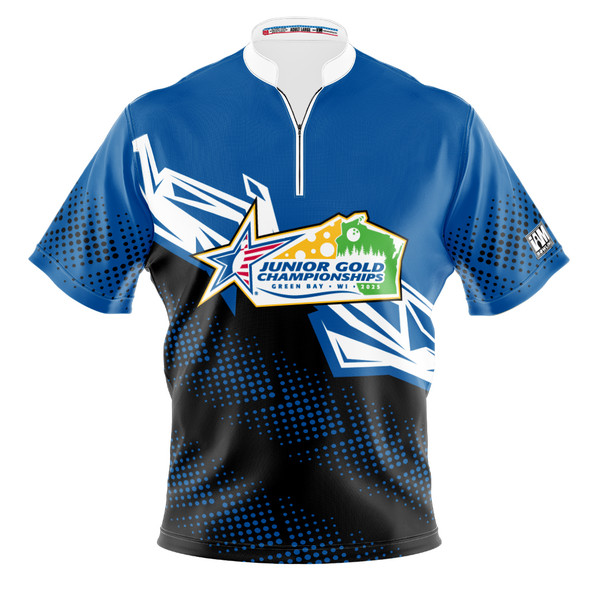 Official Junior Gold 2025 Blue Junior Bolt Bowling Jersey