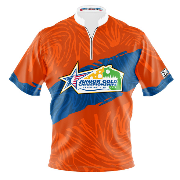 Official Junior Gold 2025 Blue & Orange Bowler’s Imprint Bowling Jersey