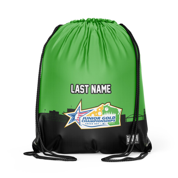 Official Junior Gold 2025 Green Drawstring Backpack