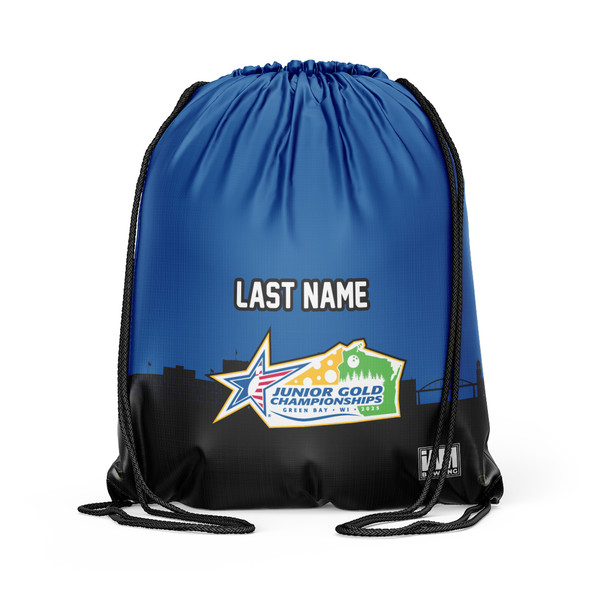 Official Junior Gold 2025 Blue Drawstring Backpack