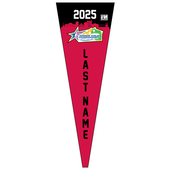 Official Junior Gold 2025 Red Pennant