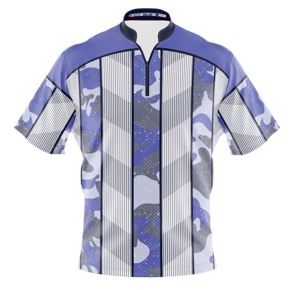 Build Your Own Striped Navy Camo Bowling Jersey