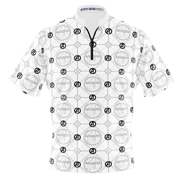 Express Marvel Avengers Logo Repeating Bowling Jersey