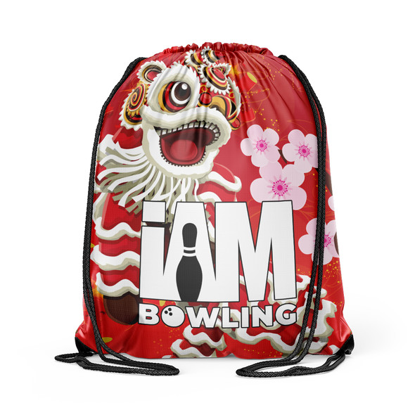 Chinese Lion Drawstring Backpack