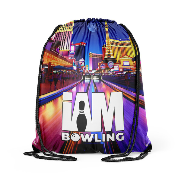 Bowling in Vegas Drawstring Backpack