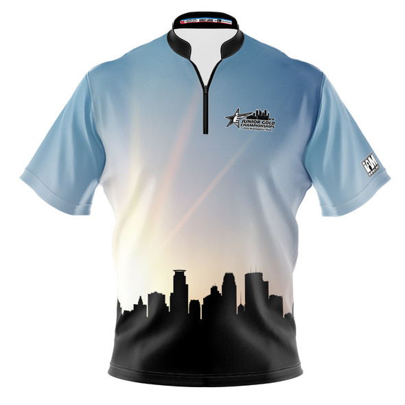 2026 Jr Gold Championship Blue Skyline Bowling Jersey