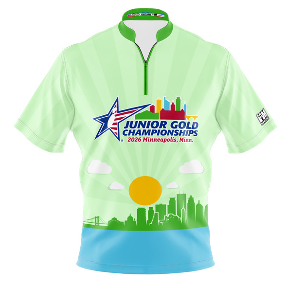2026 Jr Gold Championship Green Sunrise Bowling Jersey