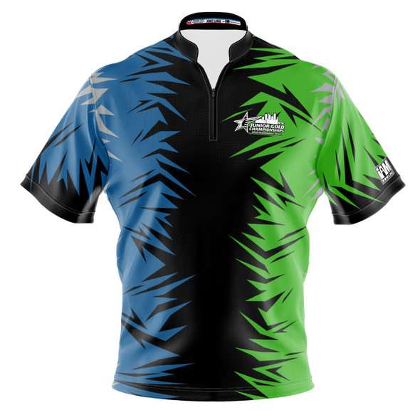 2026 Junior Gold Championships Blue Green Fracture Bowling Jersey