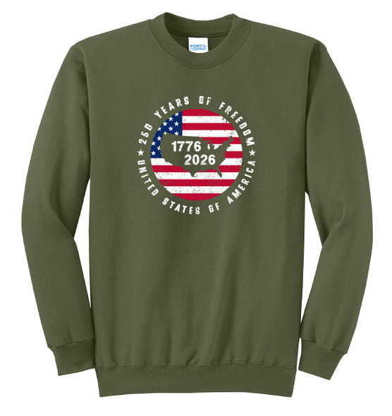 250 Years of Freedom Logo Sweatshirt - 28 Colors