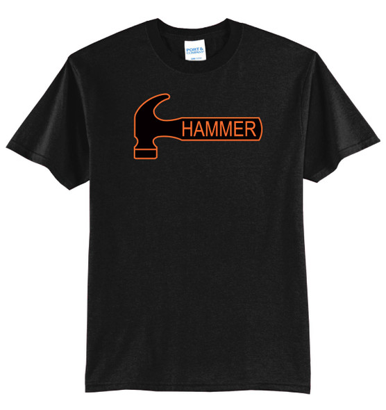 Hammer Black Logo with Orange Outline Tee