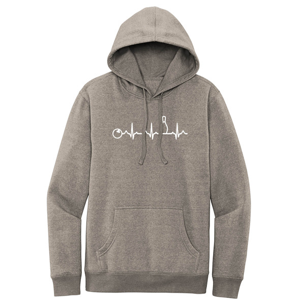 I AM Bowling™ White Heartbeat Hoodie