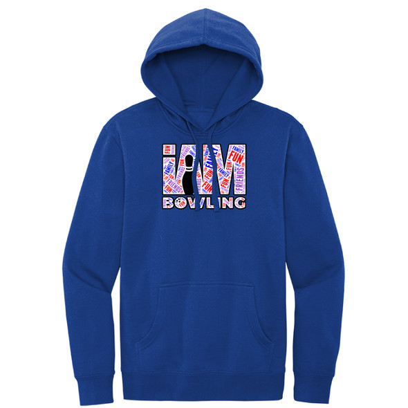 I AM Bowling™ Light Word Cloud Logo Hoodie
