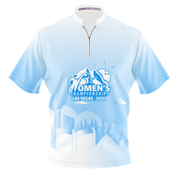2026 USBC WC Ice Blue Vegas Skyline Bowling Jersey