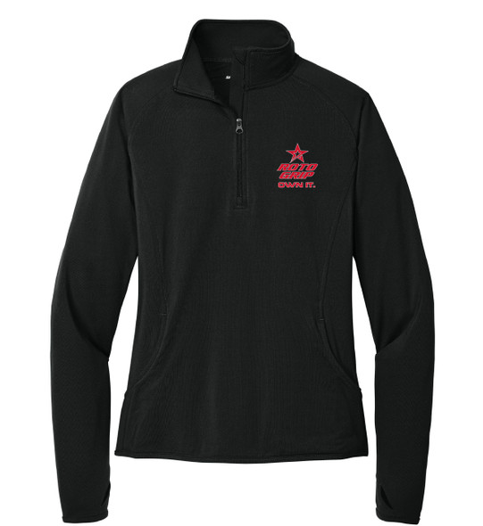Roto Grip Red with White Outline Logo Women's 1/2-Zip Pullover Jacket