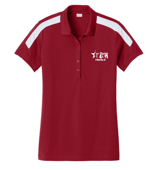 Team USA Trials White Logo Women's Competitor Polo