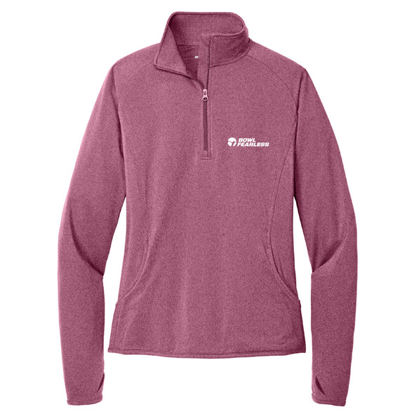 PWBA Bowl Fearless White Logo 1/2 Zip Pullover Ladies Jacket