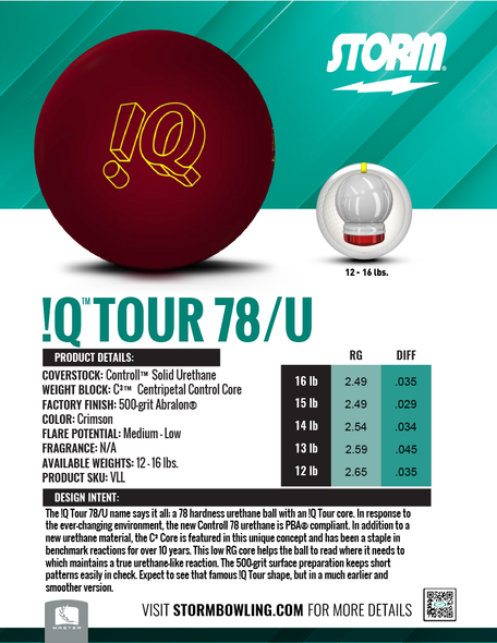 Storm IQ Tour 78U Bowling Ball