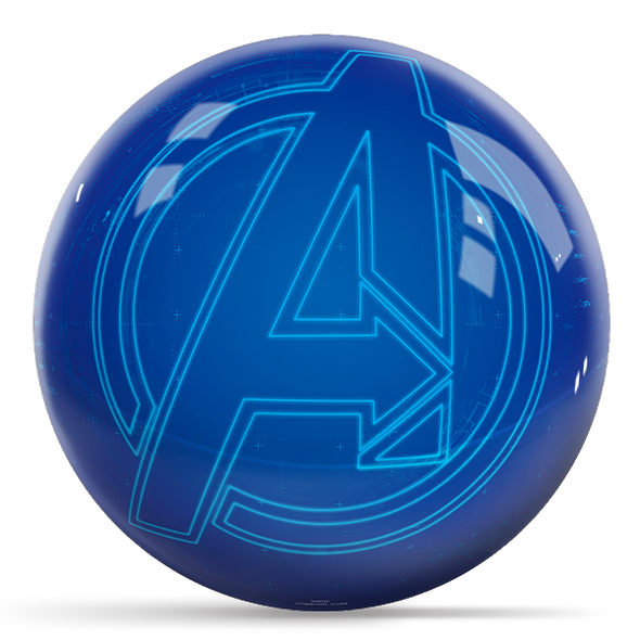 OTB Marvel Avengers Blue Logo Bowling Ball
