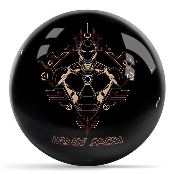 OTB Marvel Iron Man Logos Bowling Ball