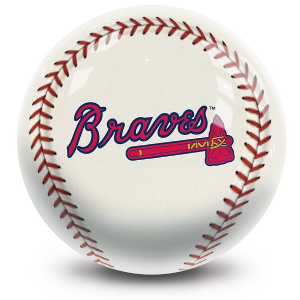 OTB MLB Atlanta Braves Baseball Design Bowling Ball