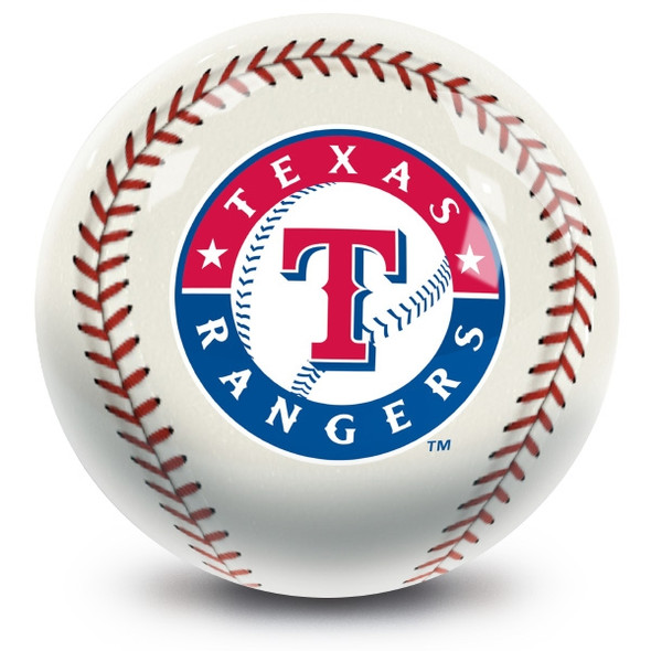 OTB MLB Texas Rangers Baseball Design Bowling Ball