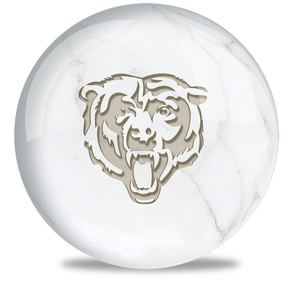 OTB NFL Chicago Bears White Marble Bowling Ball